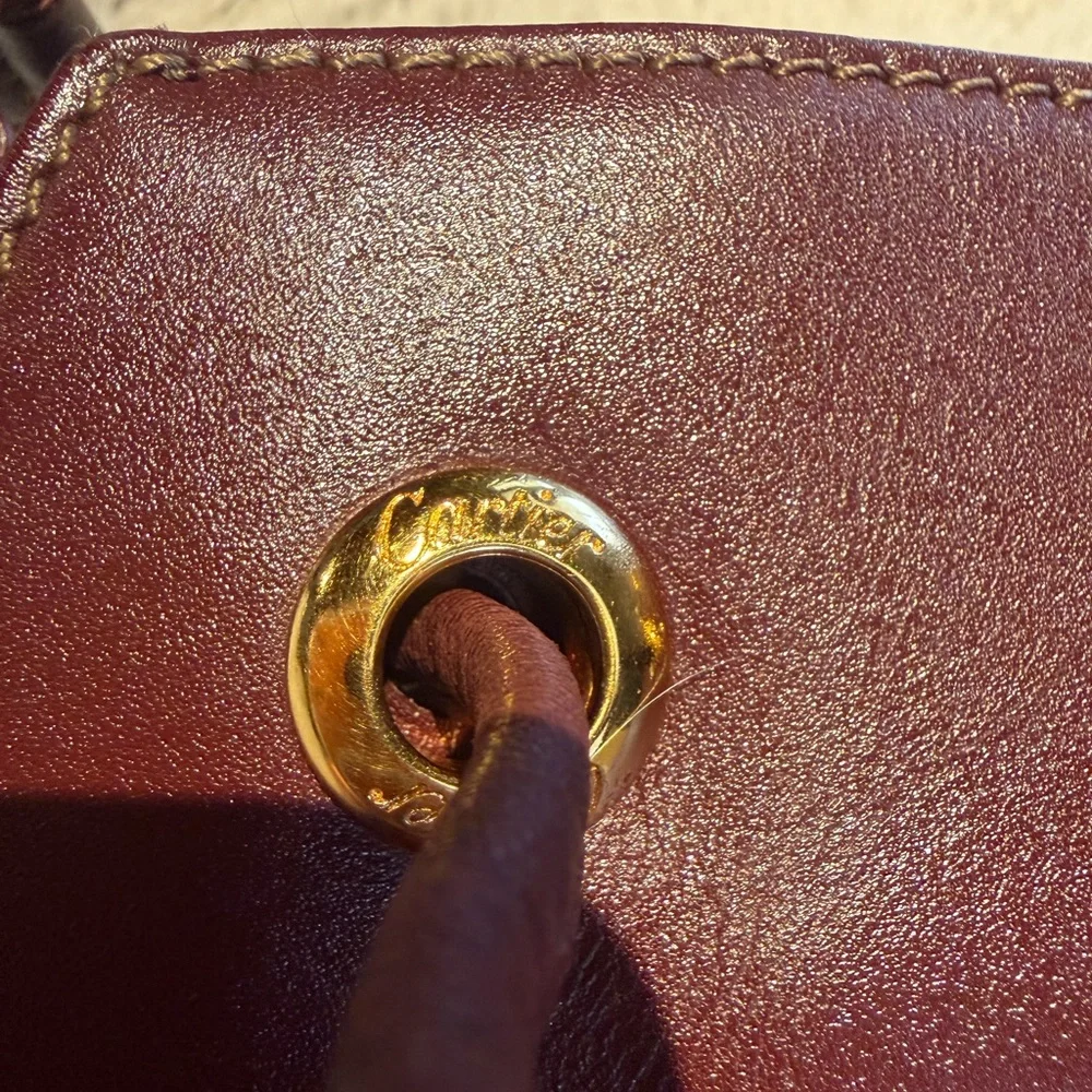 CARTIER  Leather Bucket Bag Set - Picture 12 of 15